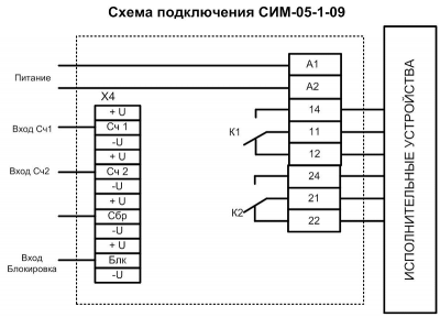 Схема подключения СИМ-05-1-09