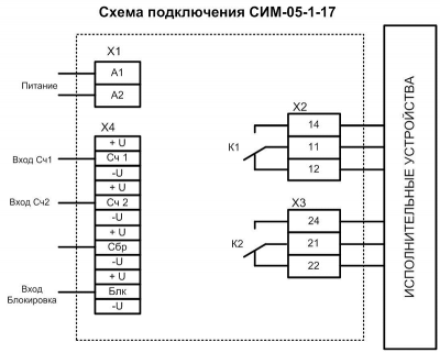 Схема подключения СИМ-05-1-17