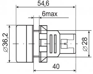 Щитовой вольтметр переменного тока ВР-М01-28 схема размеры