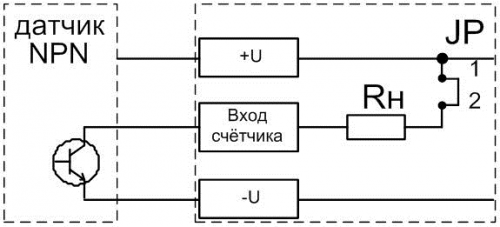 Подключение датчика типа NPN к СИМ-05т-3-17