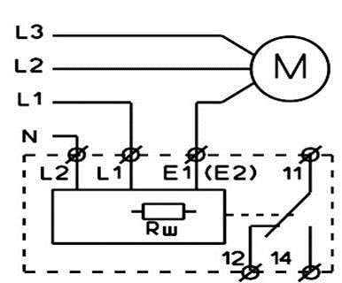 Пример подключения РКТ через внешний трансформатор