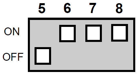 Положение DIP переключателя при выборе диаграммы 29 (реле РВО-П3-22)