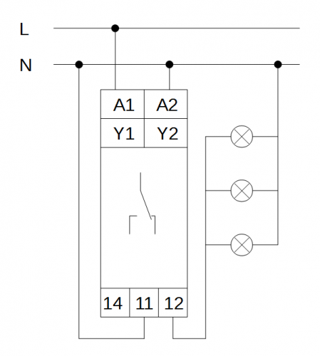 Схема подключения реле РТО-1
