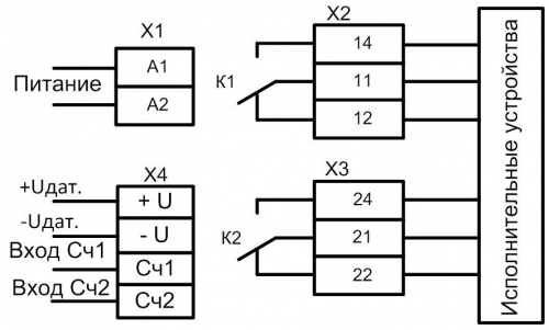 Схема подключения СИМ-05т-4-17
