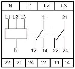 Схема подключения РКН-3-15-08