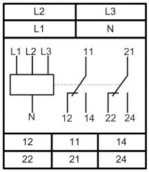 Схема подключения РКН-3-18-15
