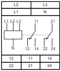 Схема подключения РКН-3-21-15