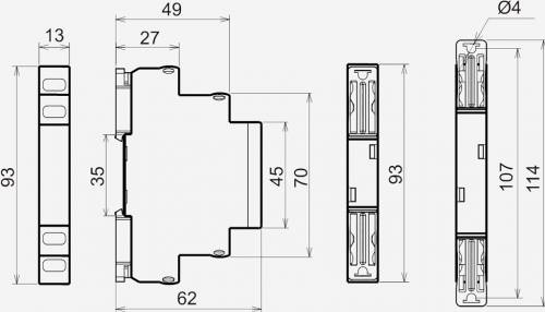 Габариты 13*93*62