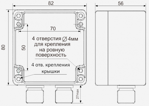 Габариты 82*80*56